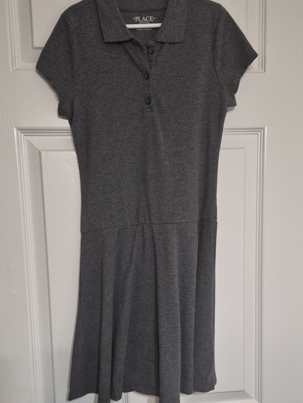 The Children's Place Charcoal Gray Polo Skater Dress